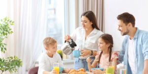 Family Eating Healthy Foods to Prevent Tooth Cavity - Wall Street Dental Spa NYC